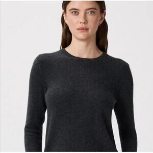 Quince Mongolian Cashmere Crewneck Sweater Charcoal Size S NWT